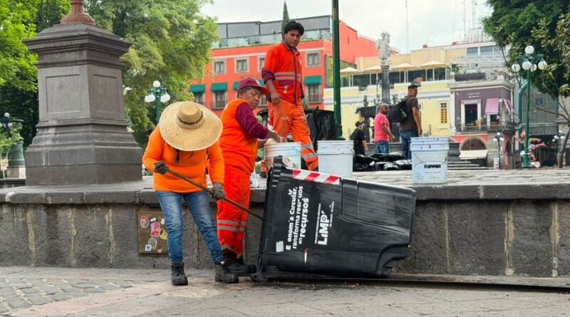 REFUERZA GOBIERNO DE PEPE CHEDRAUI LABORES DE LIMPIEZA EN LA CAPITAL POBLANA