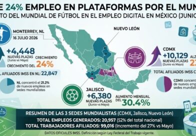 EL EMPLEO EN PLATAFORMAS SUBE 24% POR EL MUNDIAL
