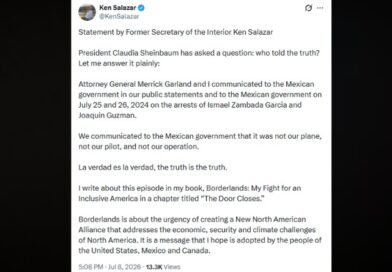 KEN SALAZAR RESPONDE A SHEINBAUM ACERCA DEL CASO MAYO