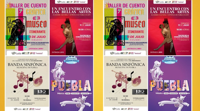 PUEBLA TE INVITA A DISFRUTAR DE SU AGENDA CULTURAL ESTE FIN DE SEMANA