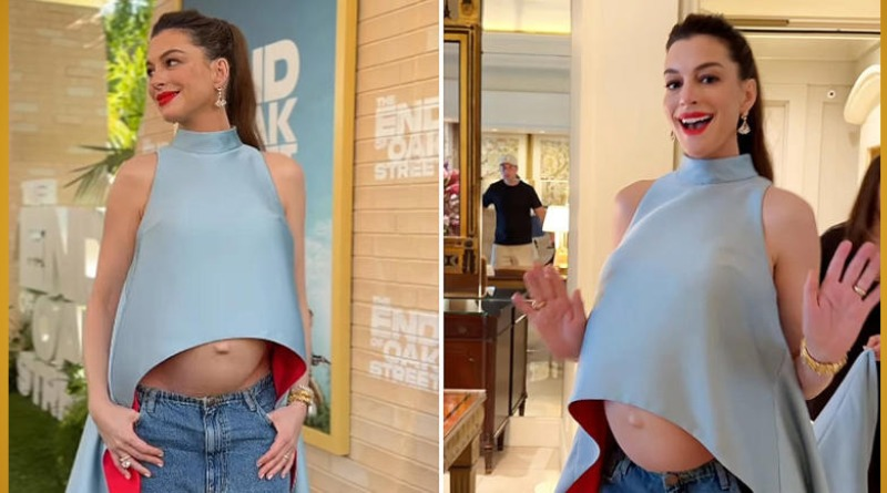 ANNE HATHAWAY SALE EN DEFENSA DE SU EMBARAZO