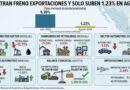 FRENO EN EXPORTACIONES: APENAS 1.23%